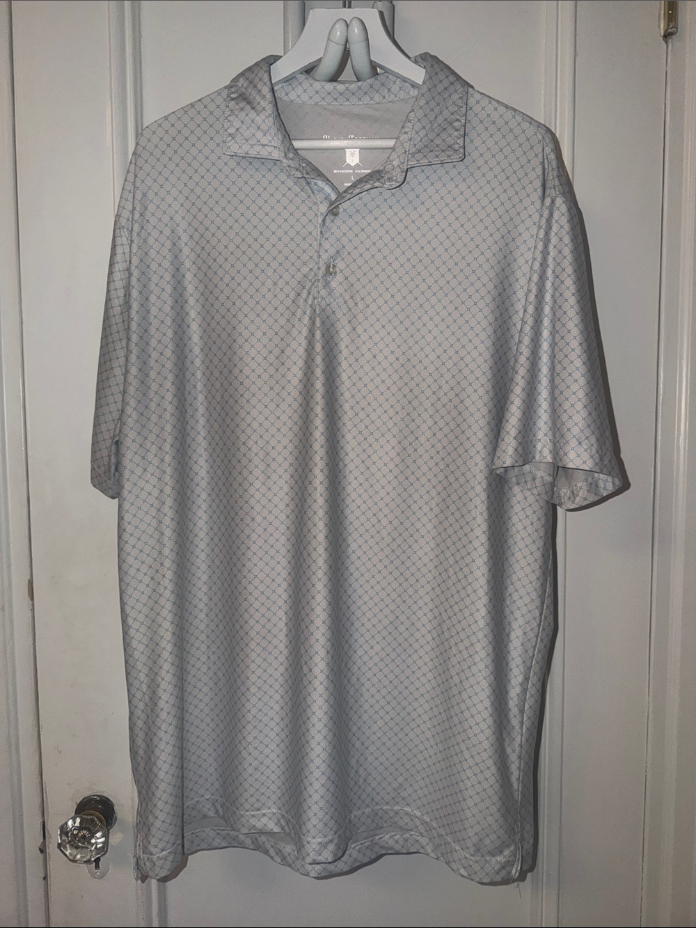 Hickey Freeman Blue Patterned Polo Shirt
